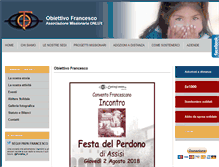 Tablet Screenshot of obiettivofrancesco.org